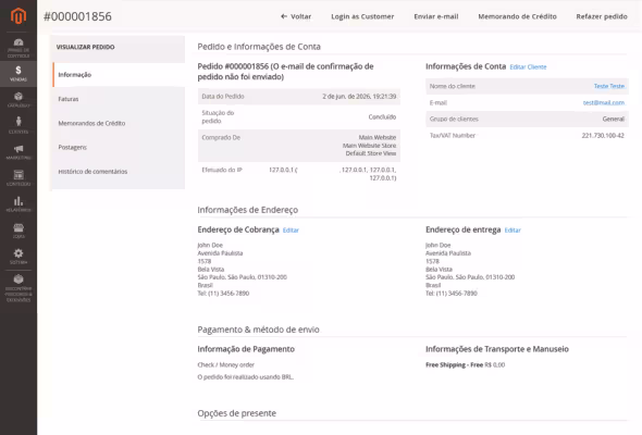 Gestão de pedidos no MageUp